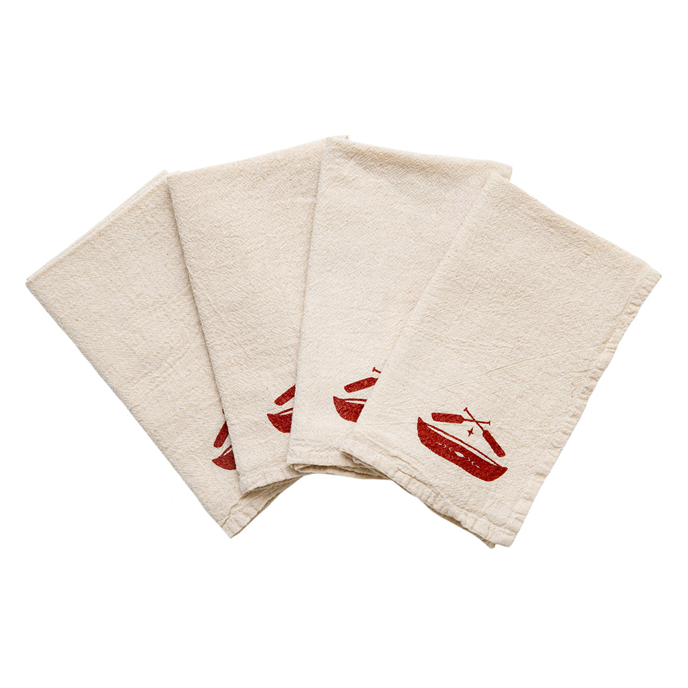 Canoe Cloth Napkins - set of 4