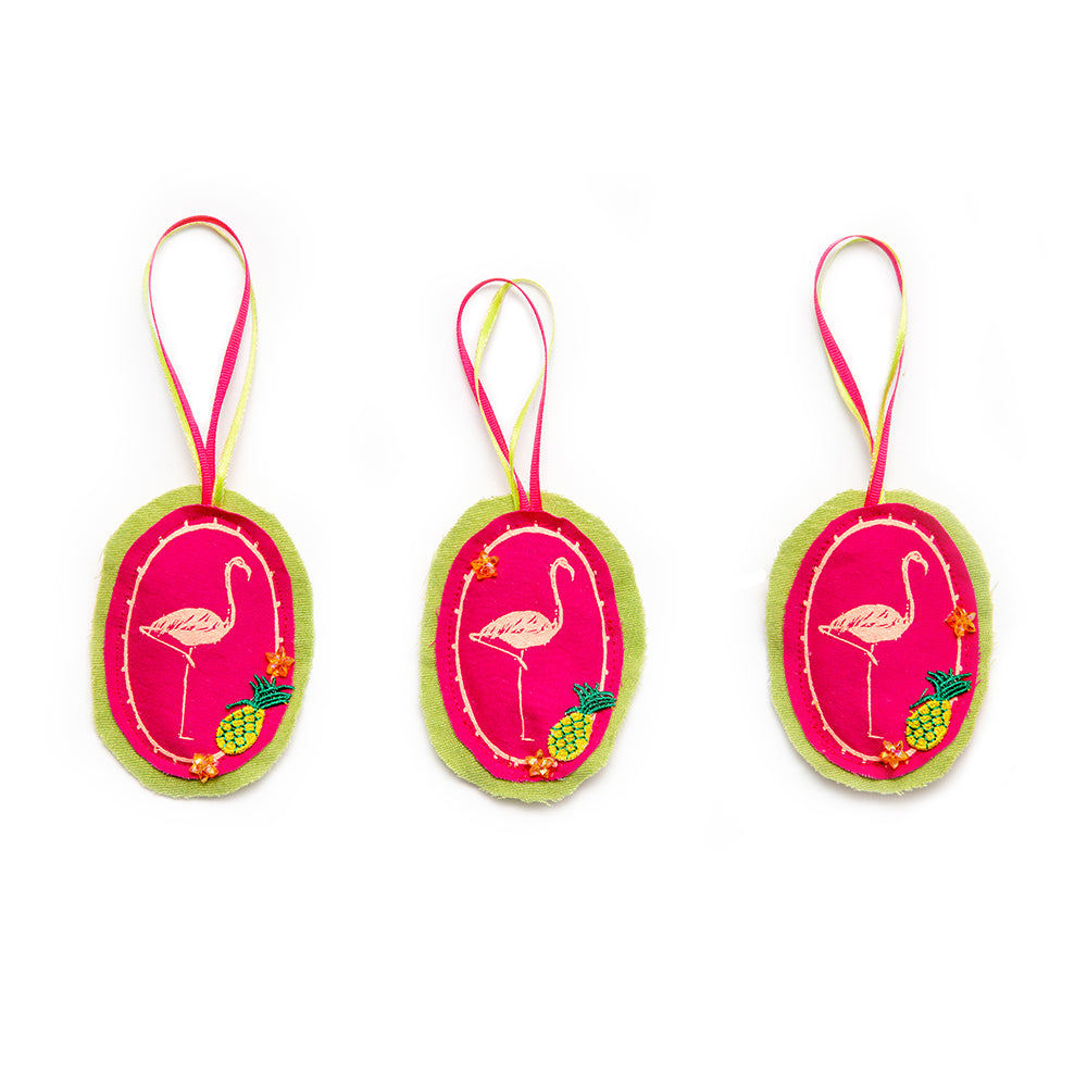 Flamingo Plushie Ornament