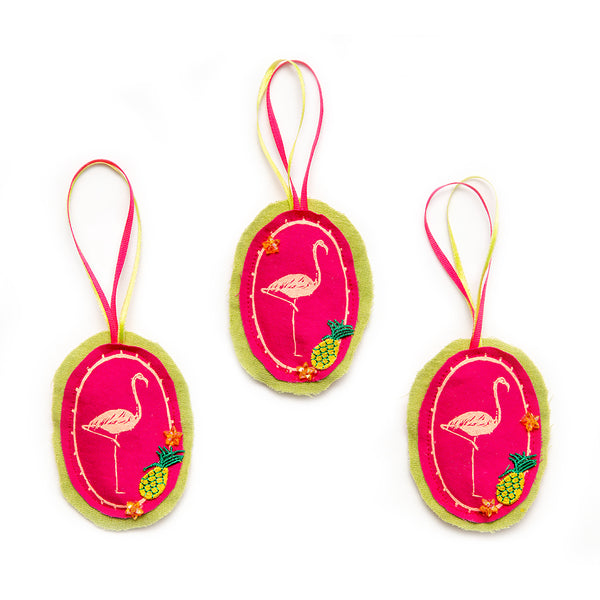 Flamingo Plushie Ornament