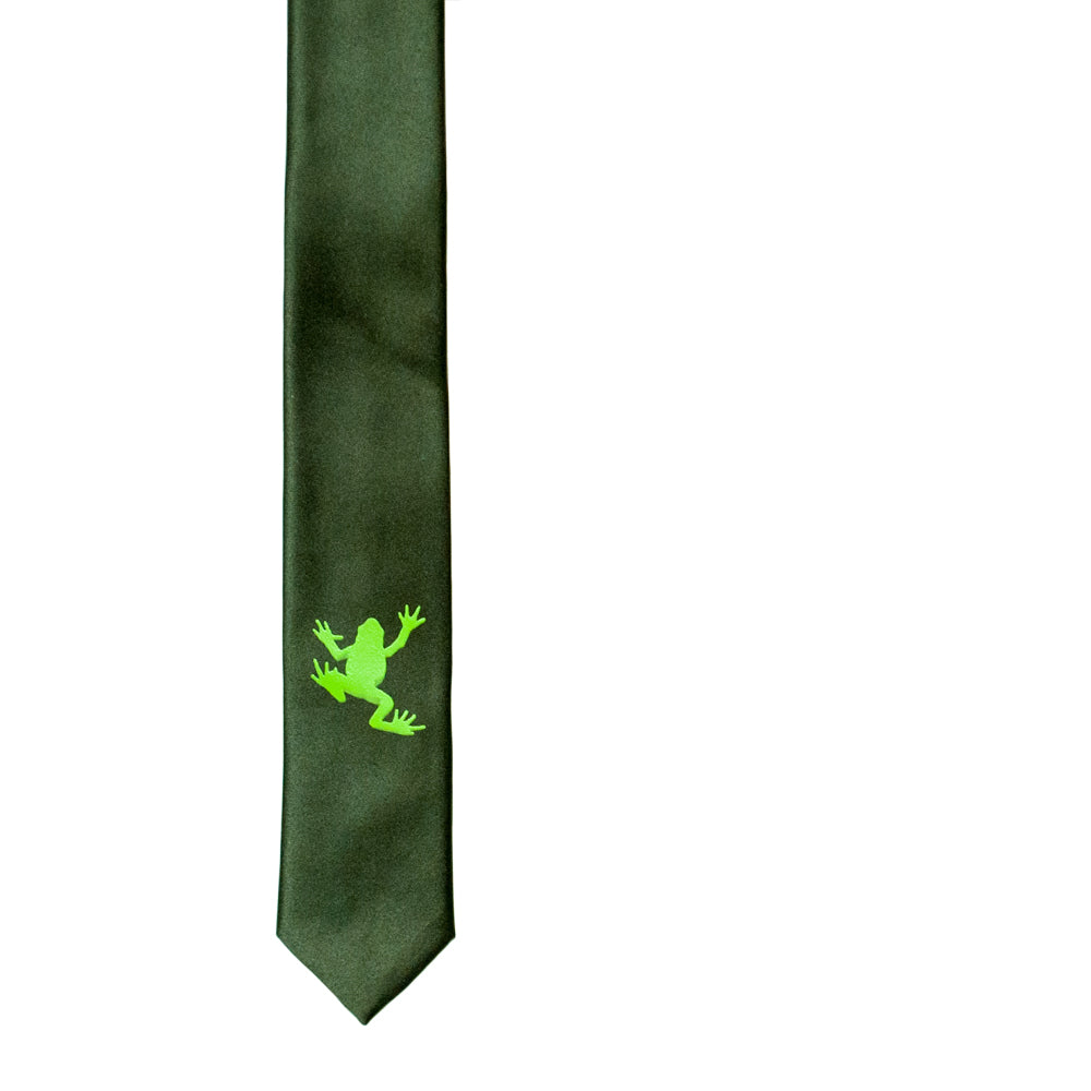 Frog Skinny Tie - Army Green