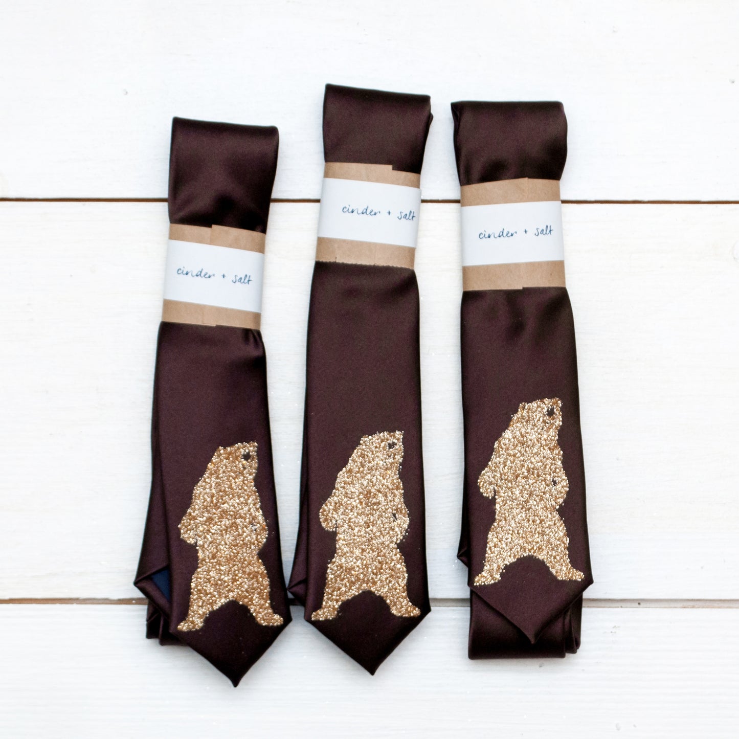 Grizzly Bear Skinny Tie - Sparkle