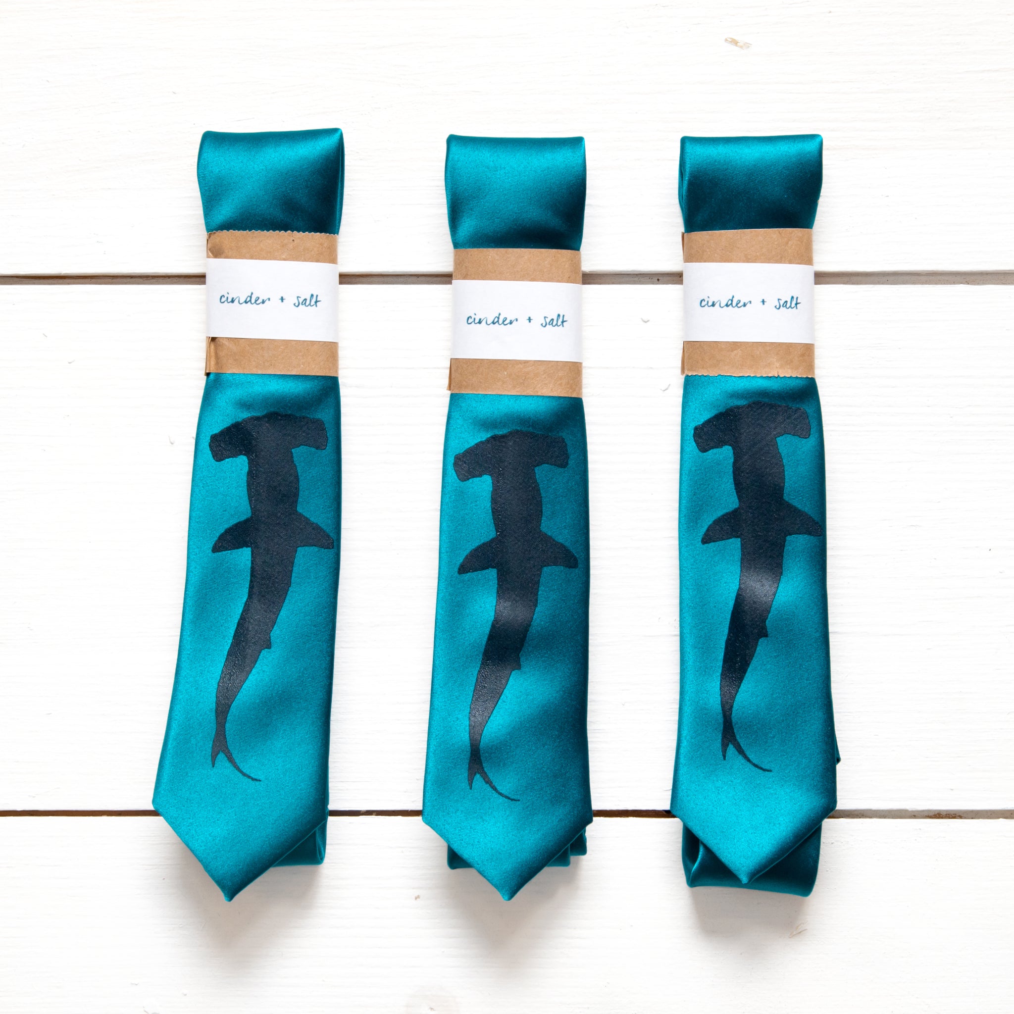 Hammerhead Skinny Tie - Deep Teal