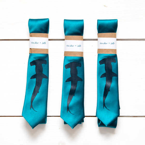 Hammerhead Skinny Tie - Deep Teal