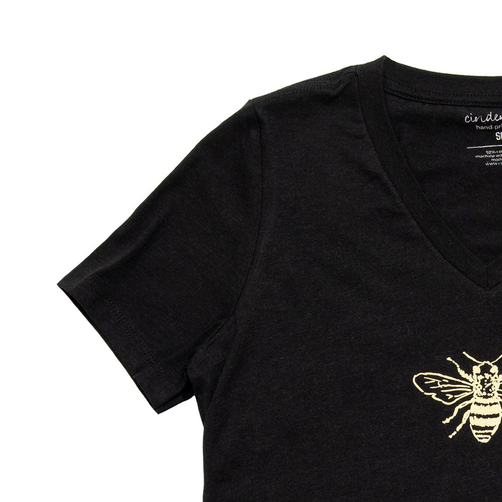 Honey Bee Ladies V-Neck Tee