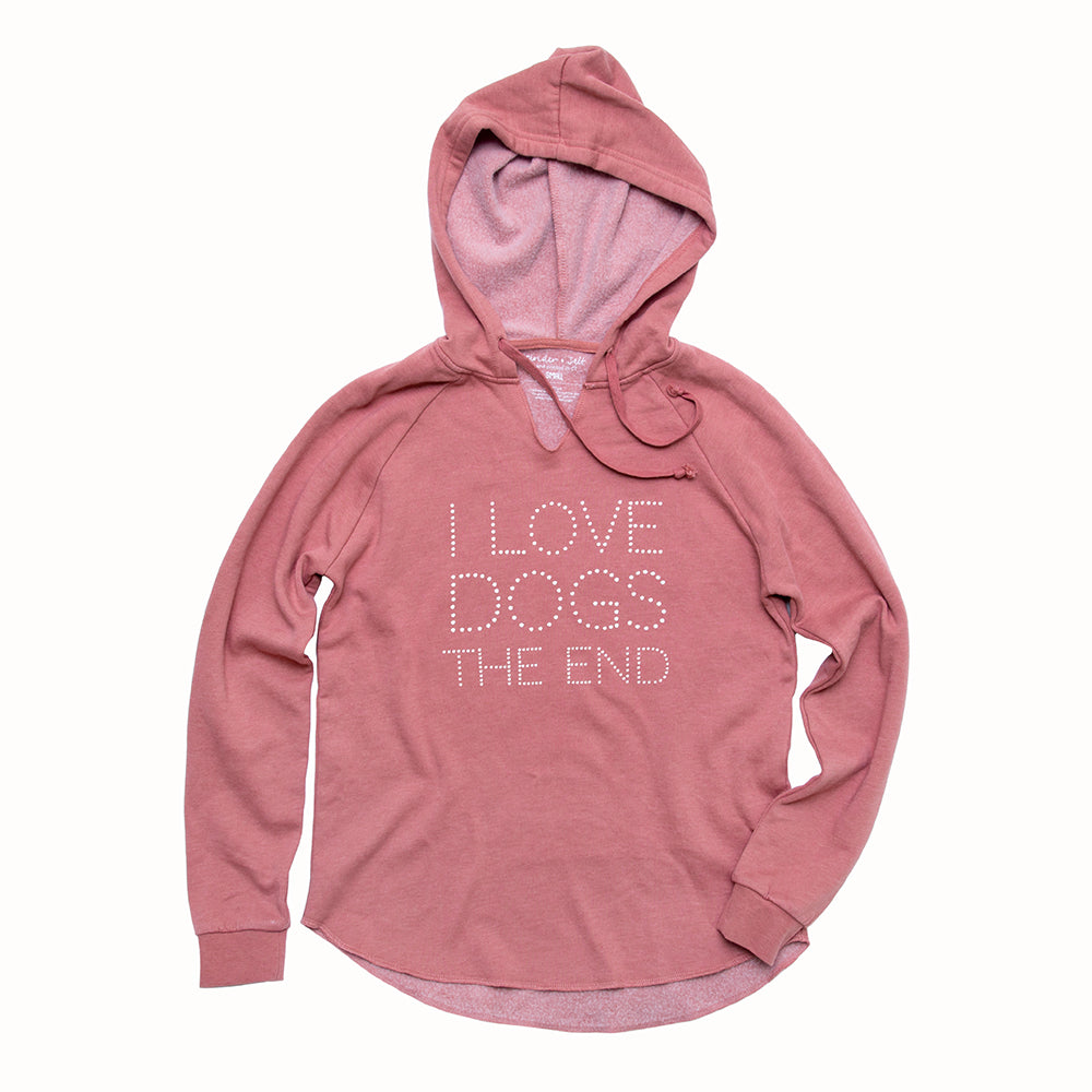 I Love Dogs Beach Hoodie