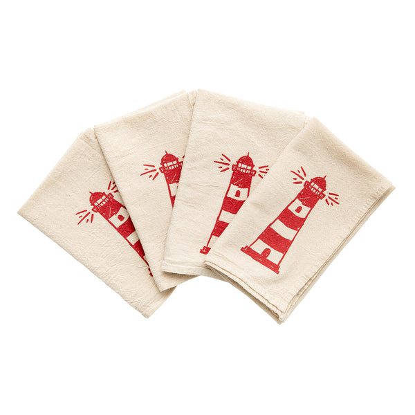 Lighthouse Cloth Napkins - Set of 4