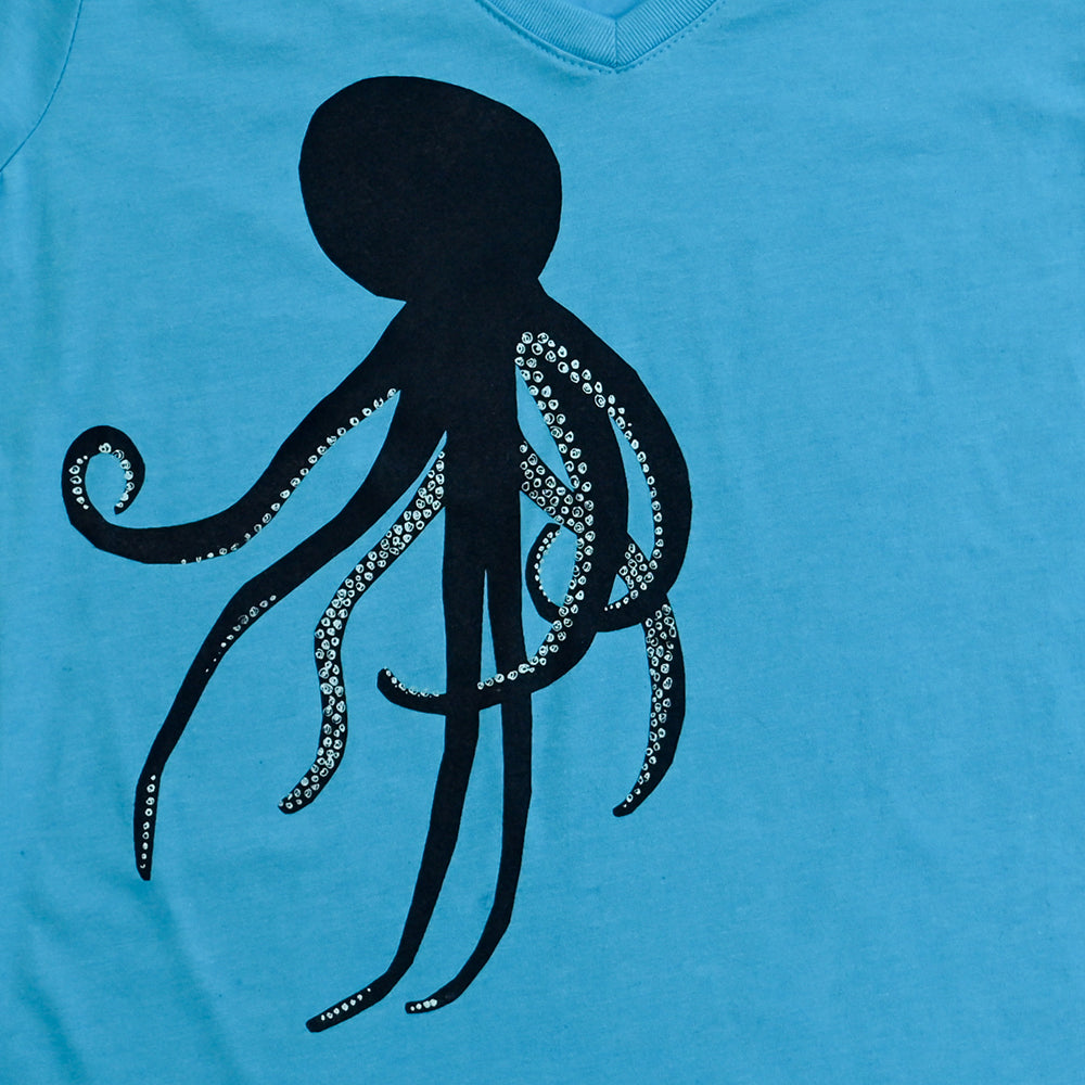 Octopus Ladies V-Neck Tee