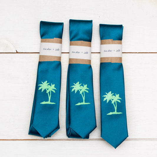 Palm Tree Skinny Tie