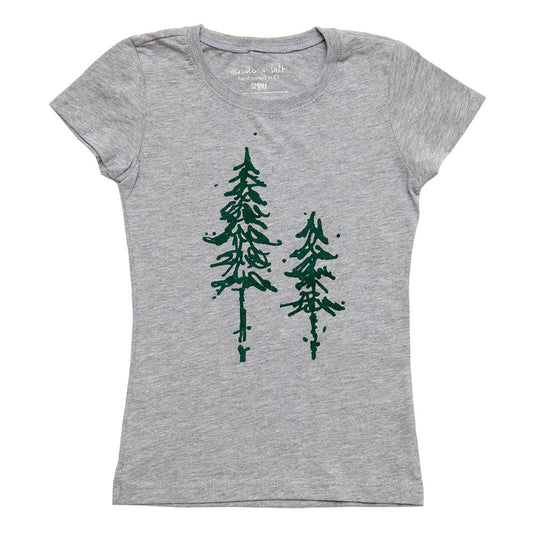 Pine Trees Girls Princess-Cut Tee