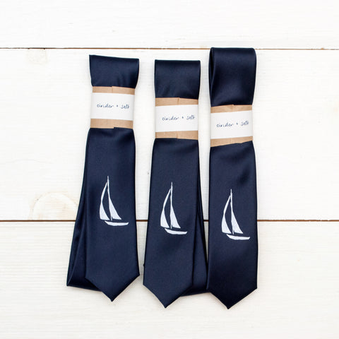 Sailboat Skinny Tie