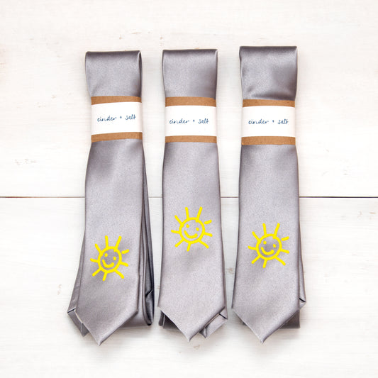 The Sun Skinny Tie - Grey