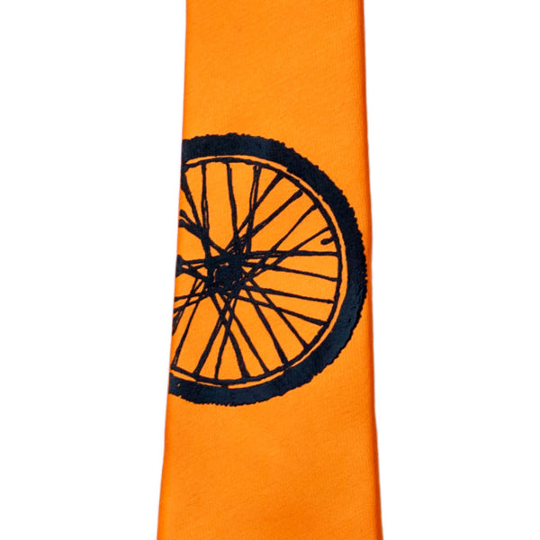 Bike Tire Skinny Tie - Orange