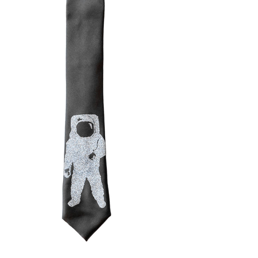 Moon Man Skinny Tie - Graphite Gray