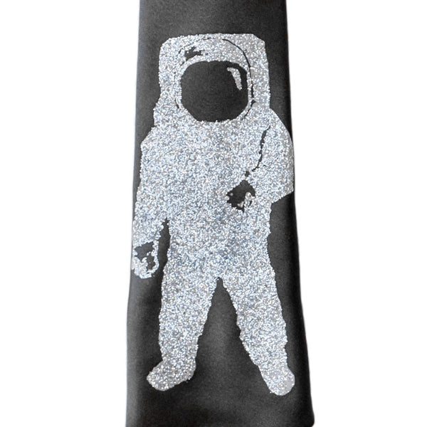 Moon Man Skinny Tie - Graphite Gray