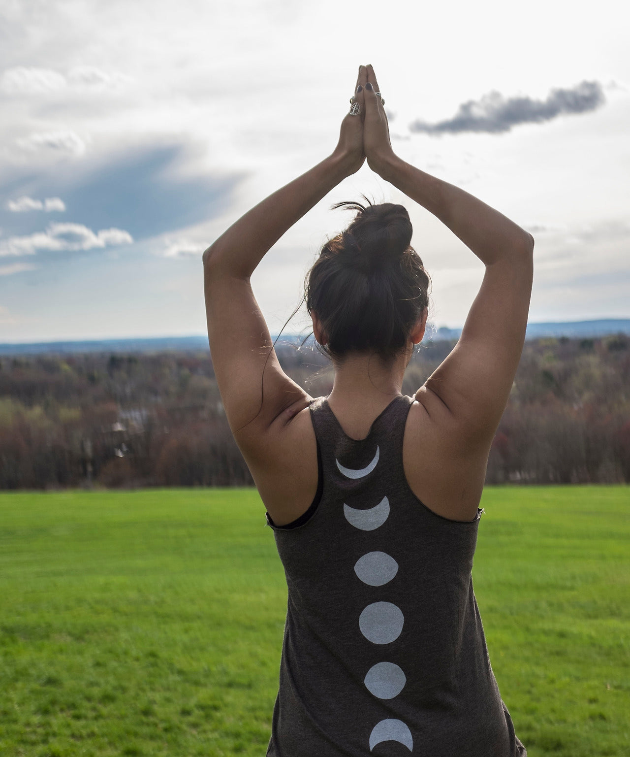 Moon Phases Ladies Racerback Tank