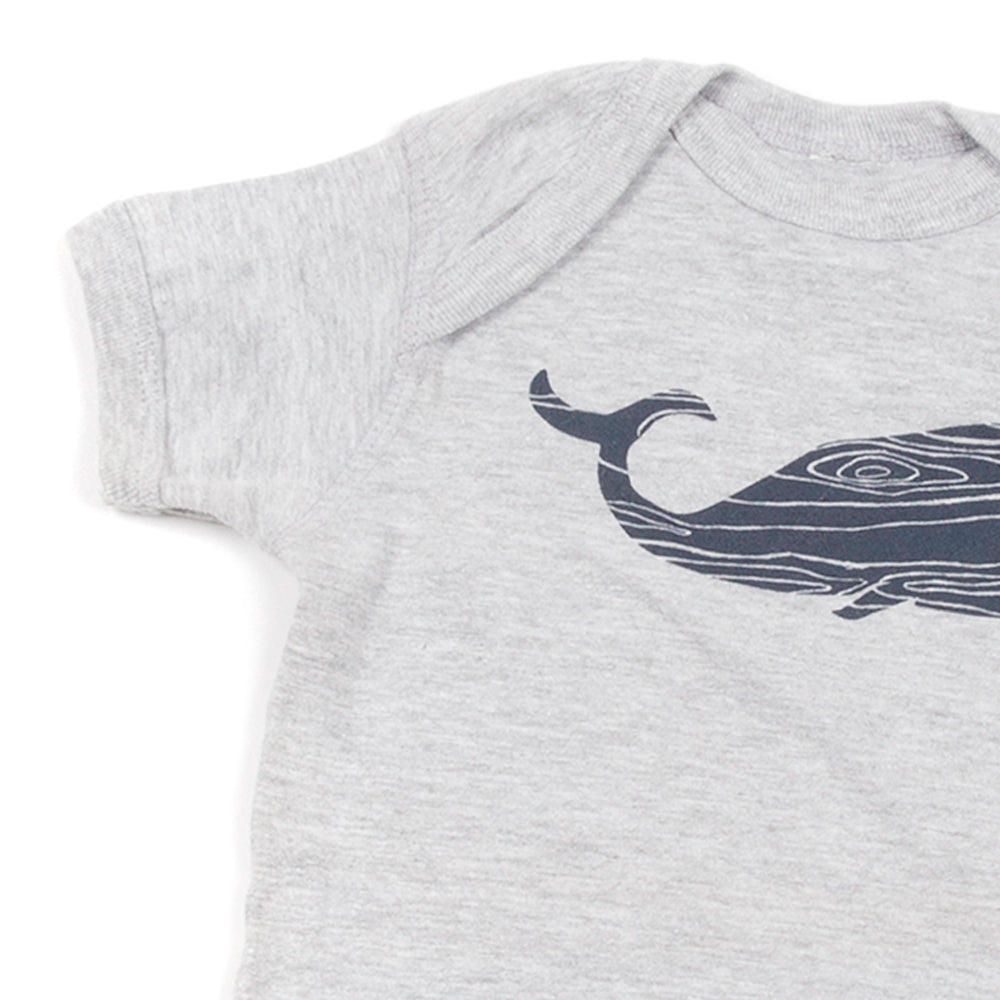 Woodgrain Whale Onesie