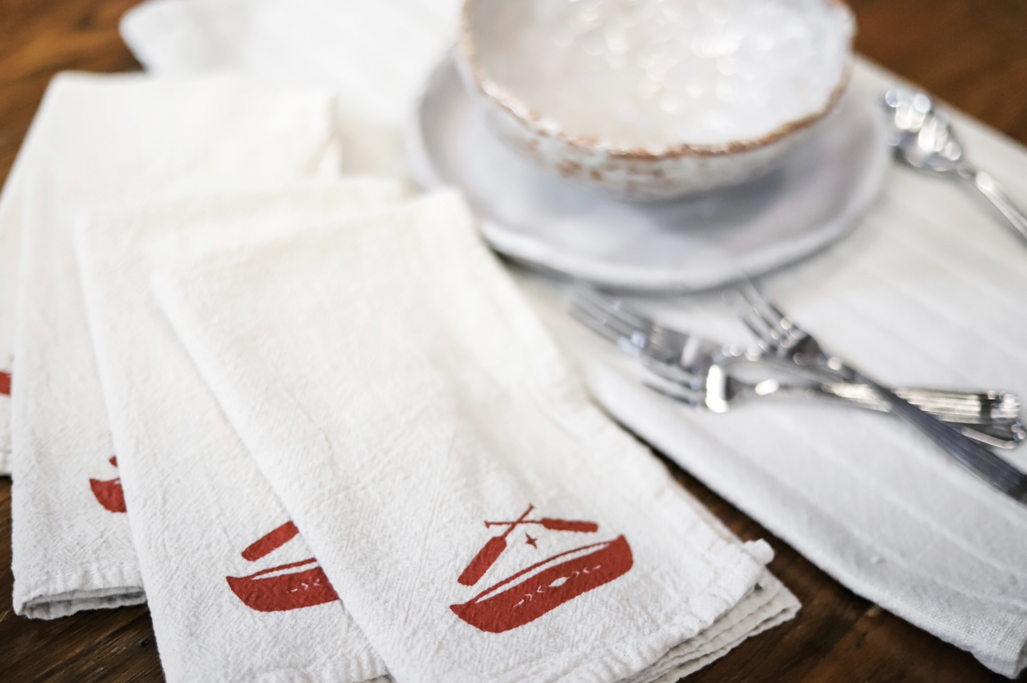 Canoe Cloth Napkins - set of 4