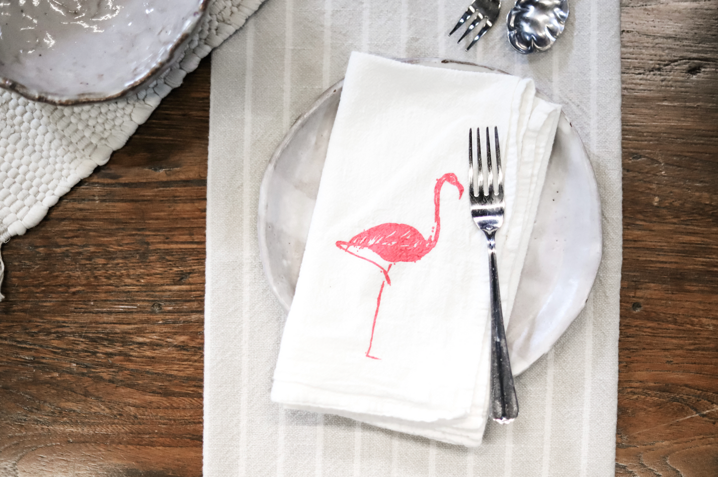 Flamingo Cloth Napkins - set of 4