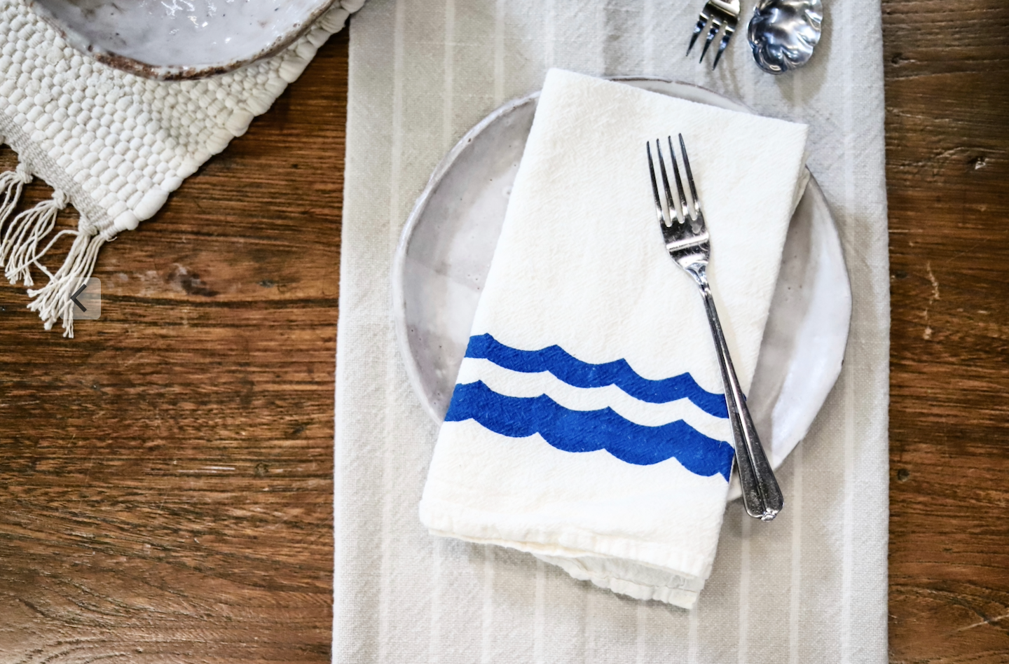 Waves Cloth Napkins - Set of 4