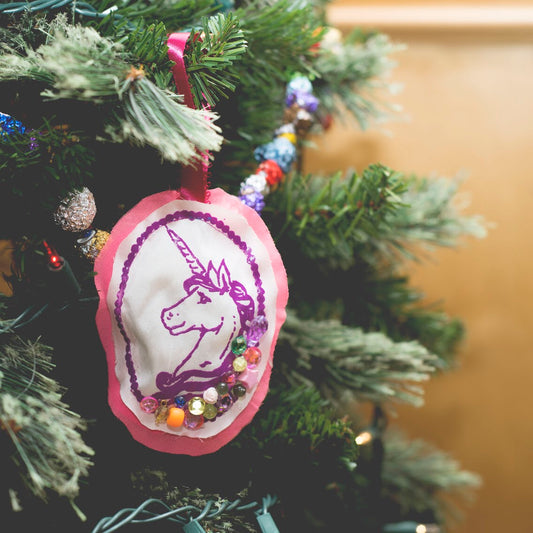 Unicorn Plushie Ornament