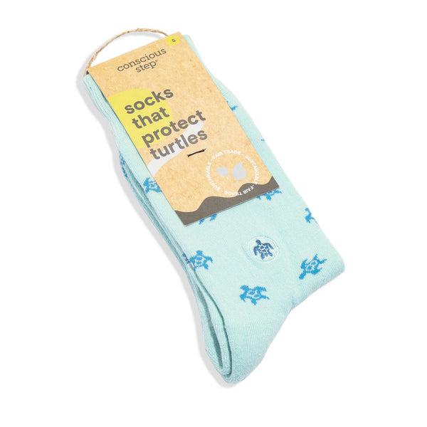 Socks that Protect Turtles - Turquoise